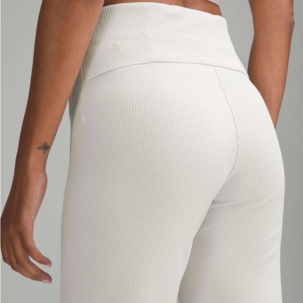 NWT Lululemon Ribbed Softstreme Top XL and Flared Pants 14 Two Piece Set - Picture 4 of 8